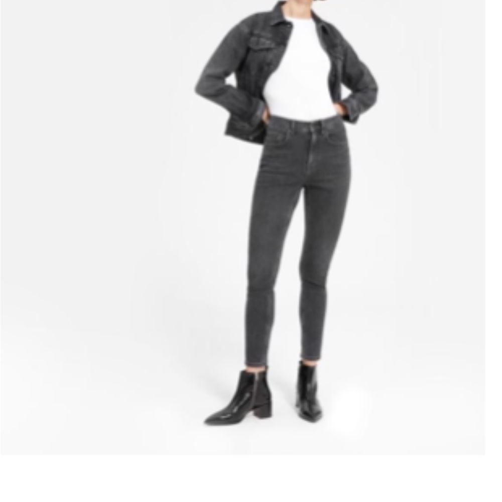Everlane high rise  washed black Skinny Jeans